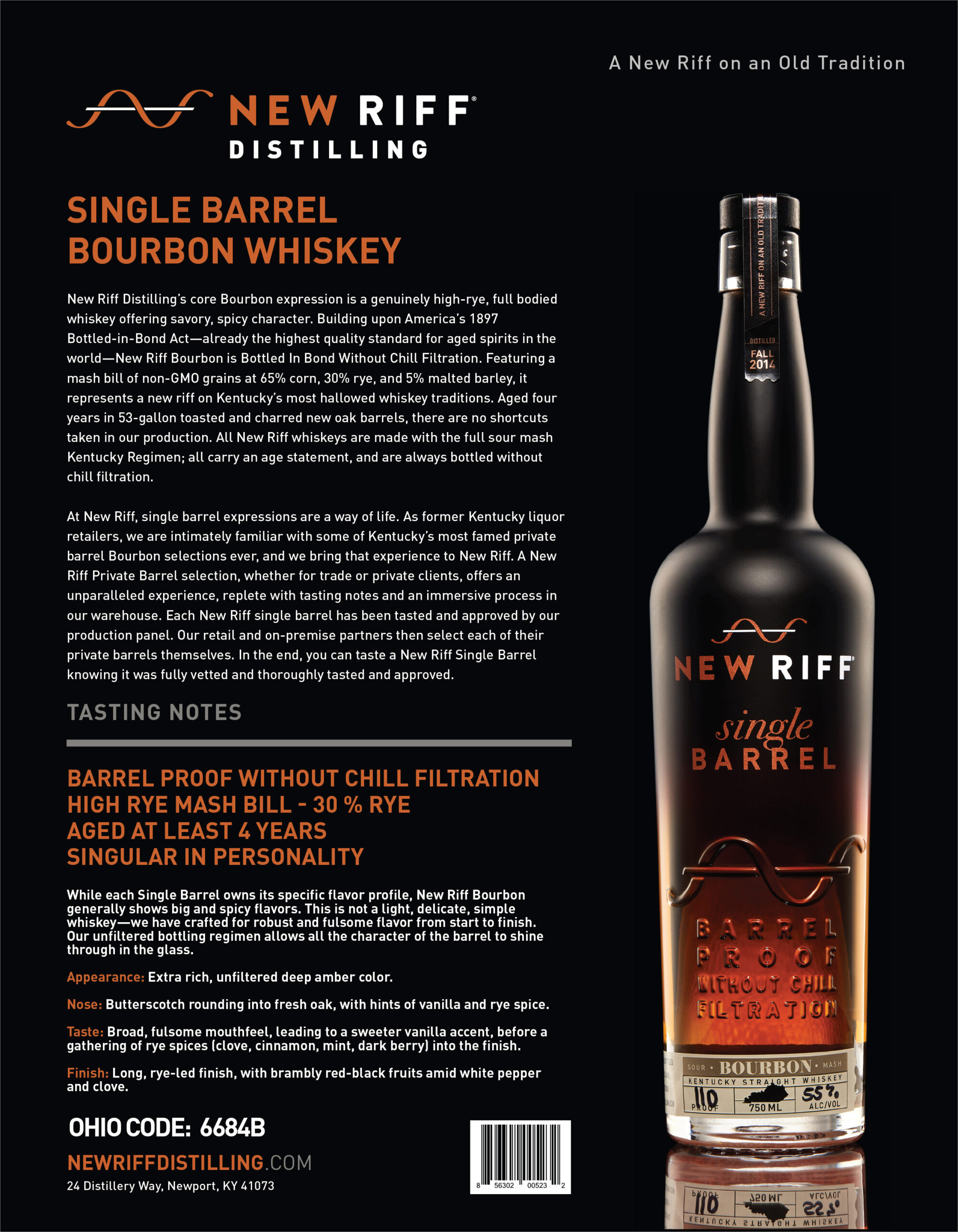 NewRiff_SingleBarrel_BourbonWhiskey_SalesSheet-ohio